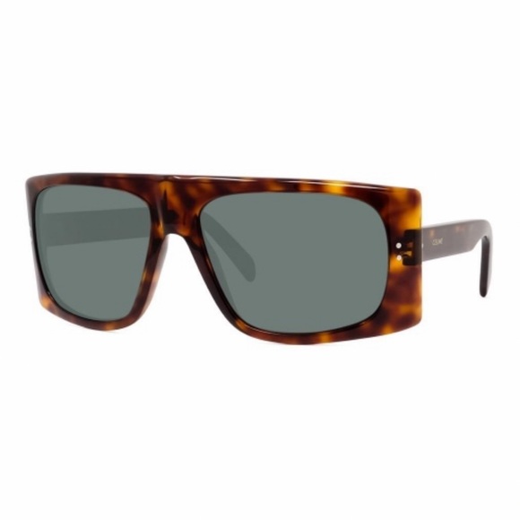 CELINE HAVANA/BLUE OVERSIZED UNISEX SUNGLASSES CL40089I - Picture 3 of 7